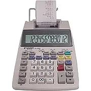 Sharp EL-1750V 12-Digit Desktop Printing Calculator, White