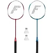 Franklin Sports Badminton Racket + Birdie Set - Replacement Badminton Equipment for Kids + Adults - 2 Player Badminton Racket Set, Red/ White/ BlueFranklin Sports Badminton Racket + Birdie Set - Replacement Badminton Equipment for Kids + Adults - 2 Playe