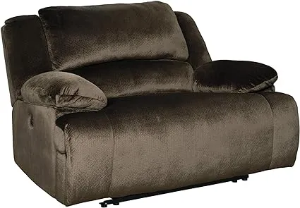 Signature Design by Ashley Clonmel Microfiber Power Zero Wall Wide Seat Adjustable Recliner, Brown