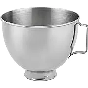 KitchenAid Stainless Steel Bowl , 4.5-Quart, Silver, Polished