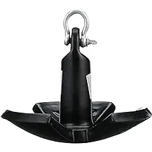 Seachoice River Anchor, Black Vinyl Coated Cast Iron, 15 Lbs.