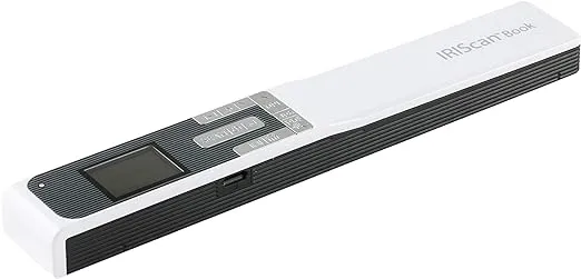 Book 5-Portable Scanner, Photo Scanner, Documents Scanner 1200DPI, Flat Scanning, SD Card, Battery, USB, No Driver, PDF to Word, Readiris OCR Win Mac White