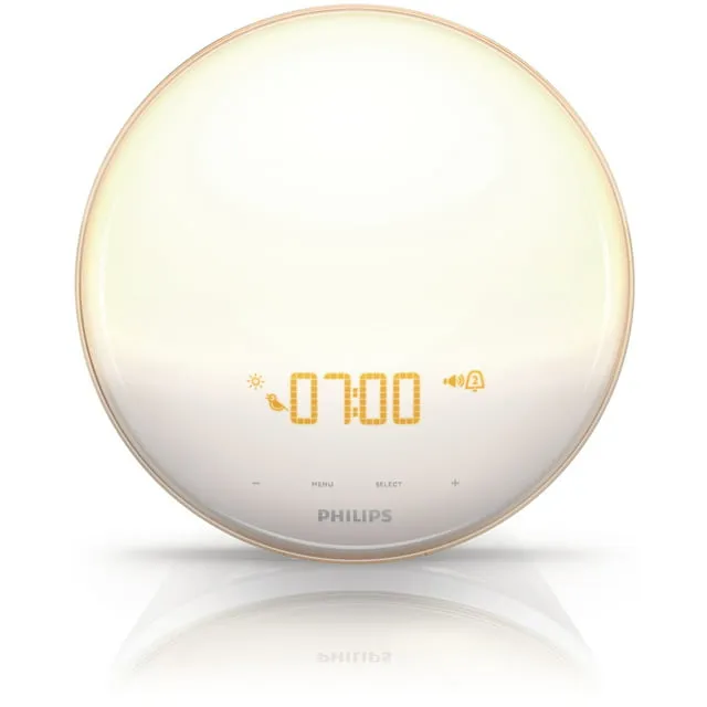 Philips Wake-up Light with Colored Sunrise, Sunset Simulation and New PowerBackUp+ Feature, HF3520/60