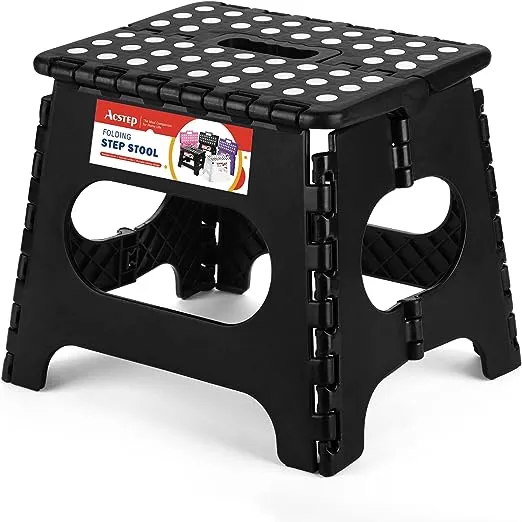 ACSTEP Folding Step Stool for Adults-11 Height Lightweight Plastic Stepping Stoo