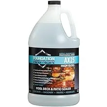 1 gal. Siloxane Infused Solvent Based High Gloss Acrylic Concrete Sealer, Paver Sealer and Pool Deck Sealer