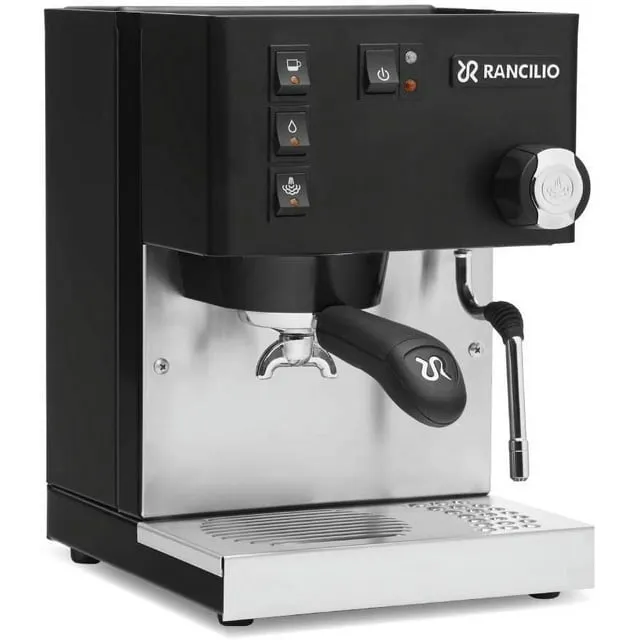 Rancilio Silvia Espresso Machine with Iron Frame and Stainless Steel Side Panels, 11.4 by 13.4-Inch (Updated Black - 2020 Version)