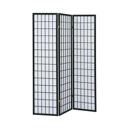 Coaster 4622 Black 3 Panel Folding Screen