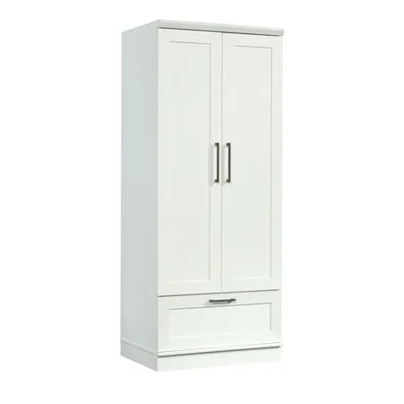 Sauder Homeplus Wardrobe, Soft White finish, 21"D x 29"W x 71.13"H