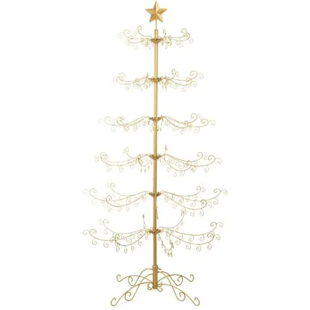 Best Choice Products 6ft Wrought Iron Ornament Display Christmas Tree