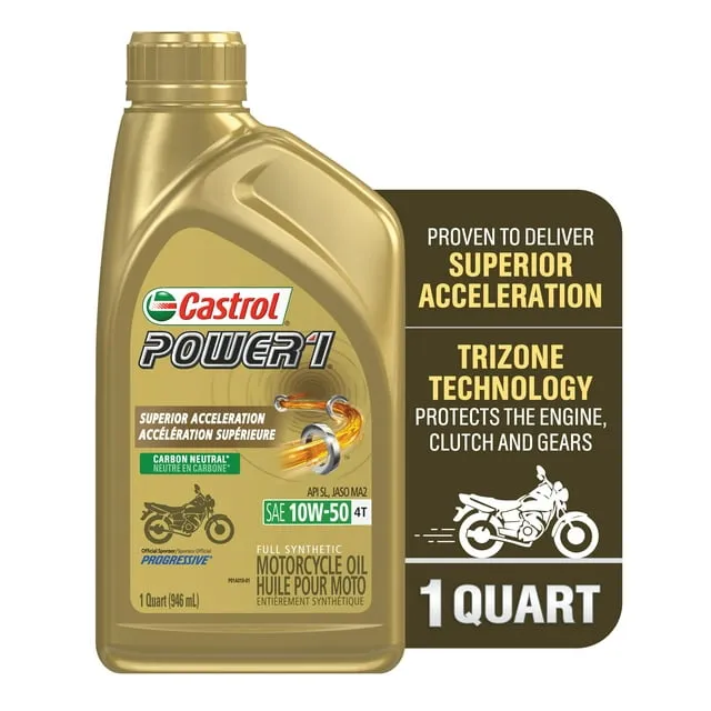 Масло для мотоциклов Castrol 06114 Power 1 Racing 4T - 10W50-1 кварта.