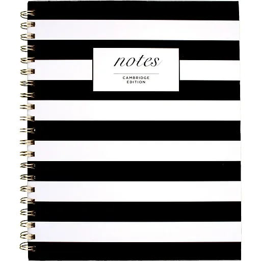 Cambridge 1-Subject Professional Notebooks, 8.875" x 11", Wide Ruled, 80 Sheets, Black (59010) | Staples