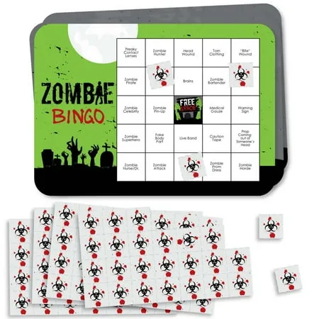 Zombie Zone Party Game Bingo