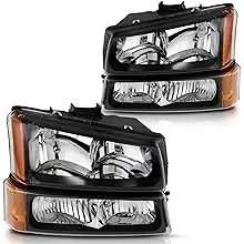 DWVO Headlights Assembly Compatible with 2003-2006 Chevy Silverado Avalanche ...