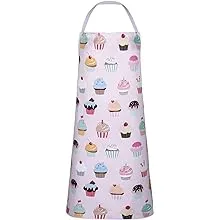 RosieLily Cupcake Apron Cute Aprons for Women Pink Apron Baking Apron for Teen Girls Kitchen Apron for Cooking Gardening Grilling BBQ Cake Baking Gift for Baker Baking Supplies