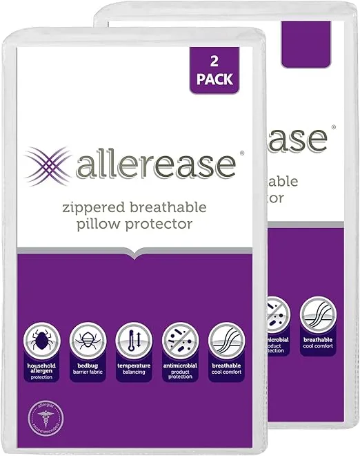 Allerease Ultimate Protection & Comfort Temperature Balancing Pillow Protector -