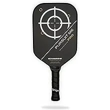 Engage Pursuit Pro MX Pickleball Paddle – Elongated Shape, Raw T700 Toray Carbon Fiber Face, 13mm Control Pro “Black” Core, Vortex Barrier Edge Technology Limits Vibration – LightweightEngage Pursuit Pro MX Pickleball Paddle – Elongate…