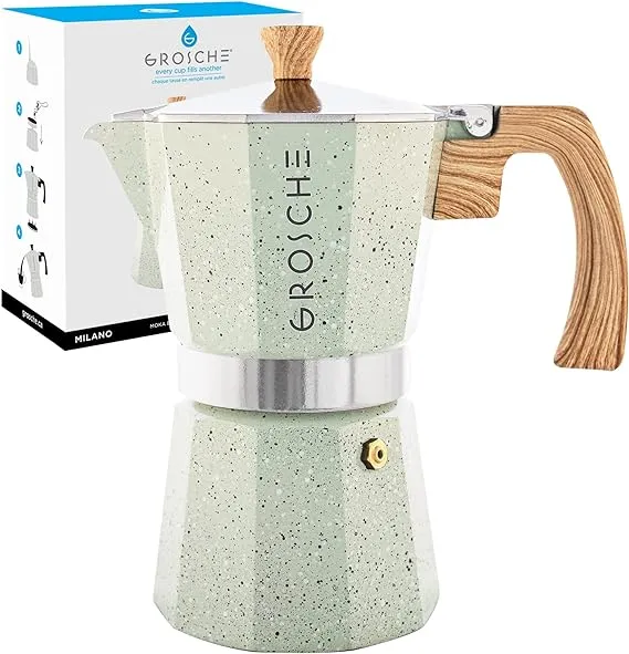 GROSCHE Milano Stone Stovetop Espresso Maker