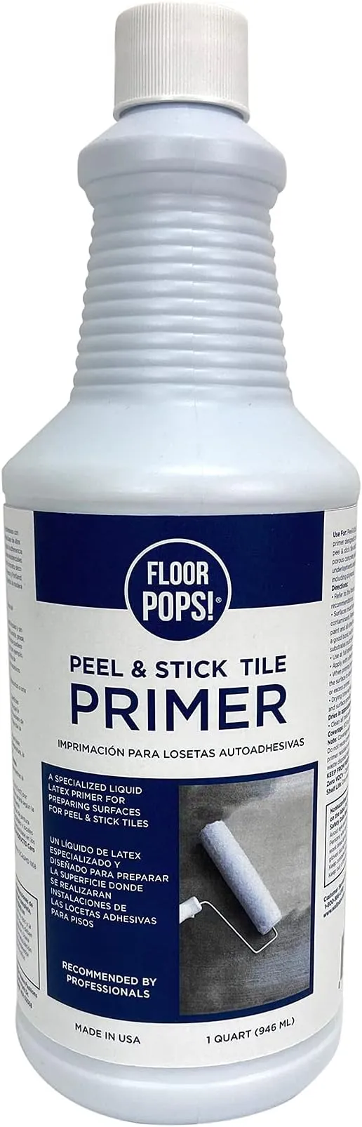 FloorPops FPP4182W Peel Stick Tile Primer, White & Off-White