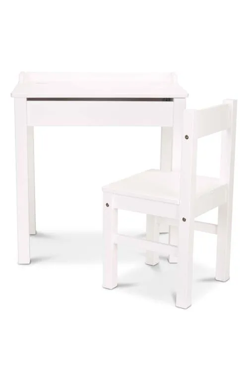 Melissa & Doug White Wooden Lift Top Desk Chair