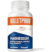 Bulletproof Magnesium Capsules, 90 Count, Supplement for Nervous System, Muscle and Bone Support