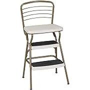 Cosco Stylaire Retro Chair/ Step Stool with Flip-Up Seat (Gold)