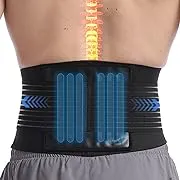 Paskyee Back Braces for Lower Back Pain Relief, Sciatica, Scoliosis and Herniated Disc, Breathable Back Support Belt for Women & Men, Adjustable Support Straps with 6 Stays