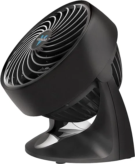 Vornado 133 Small Room Air Circulator Fan, 2 Speeds, Adjustable Head, Table Fan for Desk, Nightstand, Black