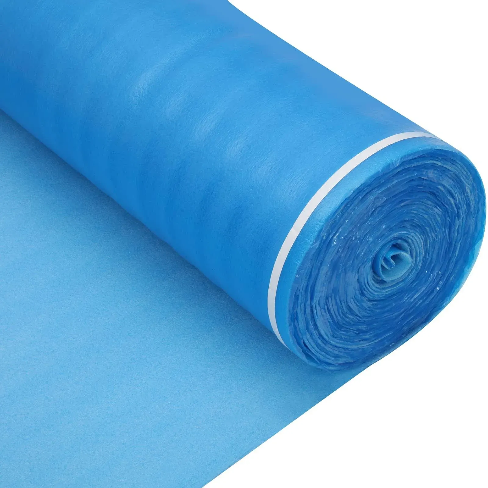 Blue Flooring Underlayment, 3In1 Foam Padding,With Vapor Barrier &amp; Tape, Ideal f