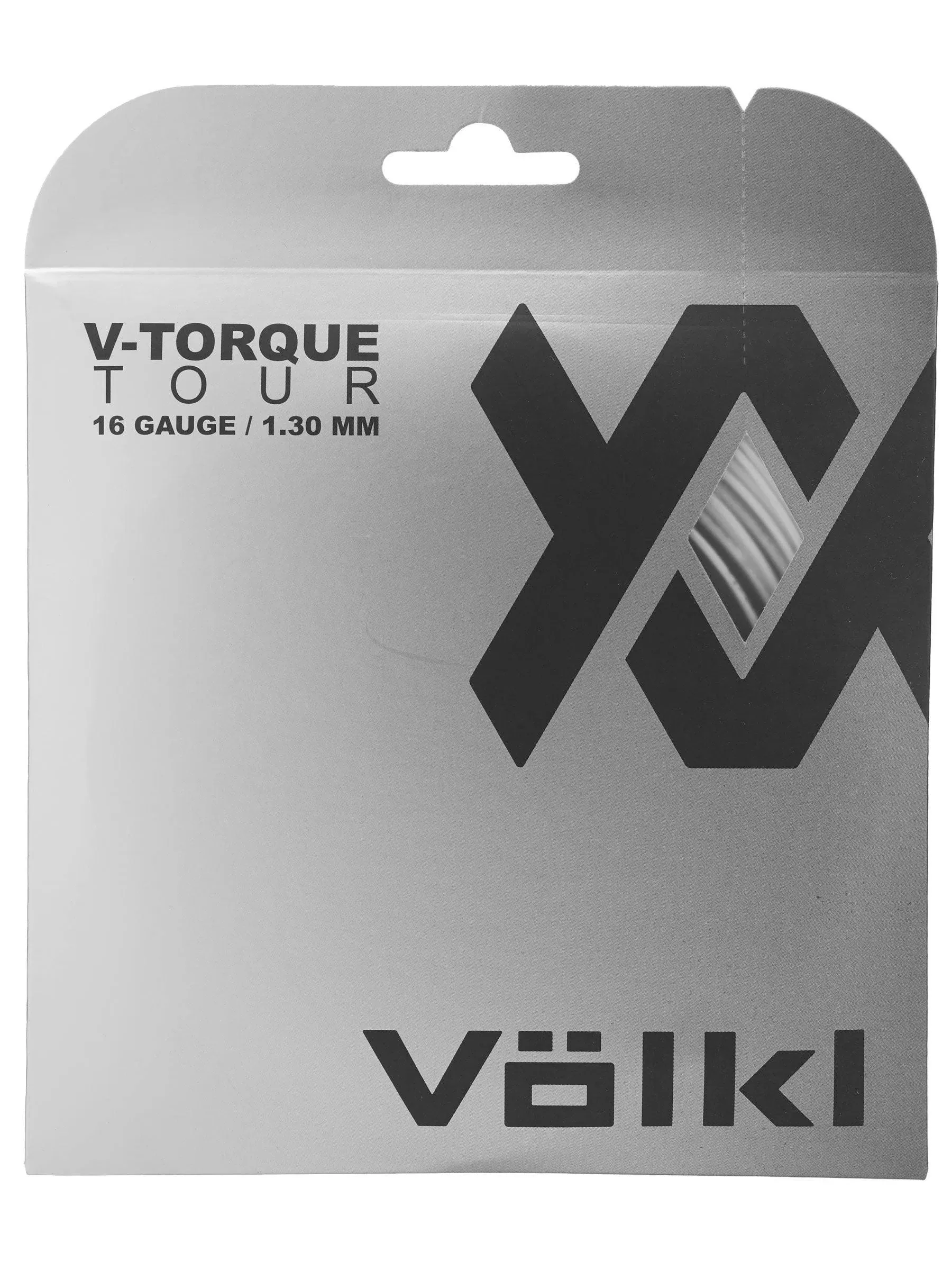 Volkl V-Torque Tour | Tennis Racquet String | Great Feel, Spin and Control | Co-Polymer String (White, 17, Set)