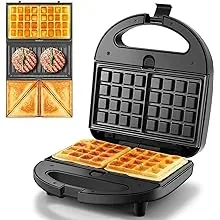 OSTBA Sandwich Maker, Toaster and Electric Panini Press with Non-stick plates, LED Indicator Lights, Cool Touch Handle, Black