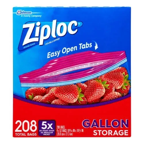 Ziploc Double Zipper Freezer Bags