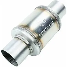 TOTALFLOW 20316 Straight Through 2-1/2 Inch Universal Exhaust Muffler | 409 Stainless Steel | 2.5 Inch Inner Diameter Inlet/Outlet