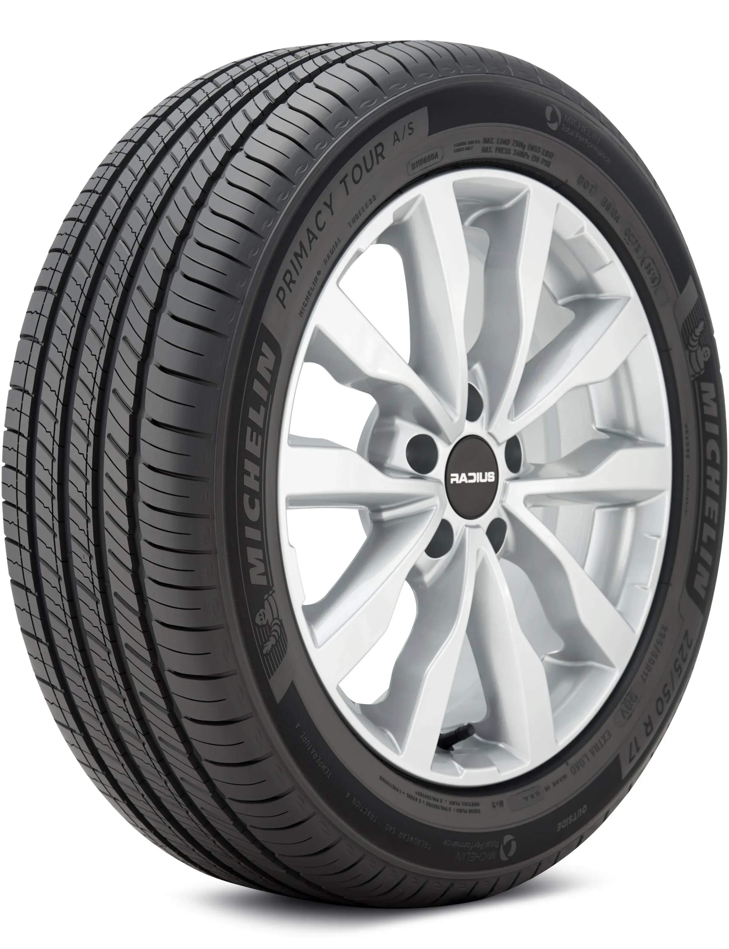 MICHELIN Primacy Tour A/S, All-Season Car Tire, Sport and Performance Cars - 255/50R20 105H