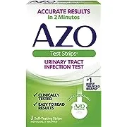 AZO Urinary Tract Infection (UTI) Test Strips, Accurate Results in 2 Minutes, Clinically Tested, Easy to Read Results, Clean Grip Handle, #1 Most Trusted Brand, 3 Count