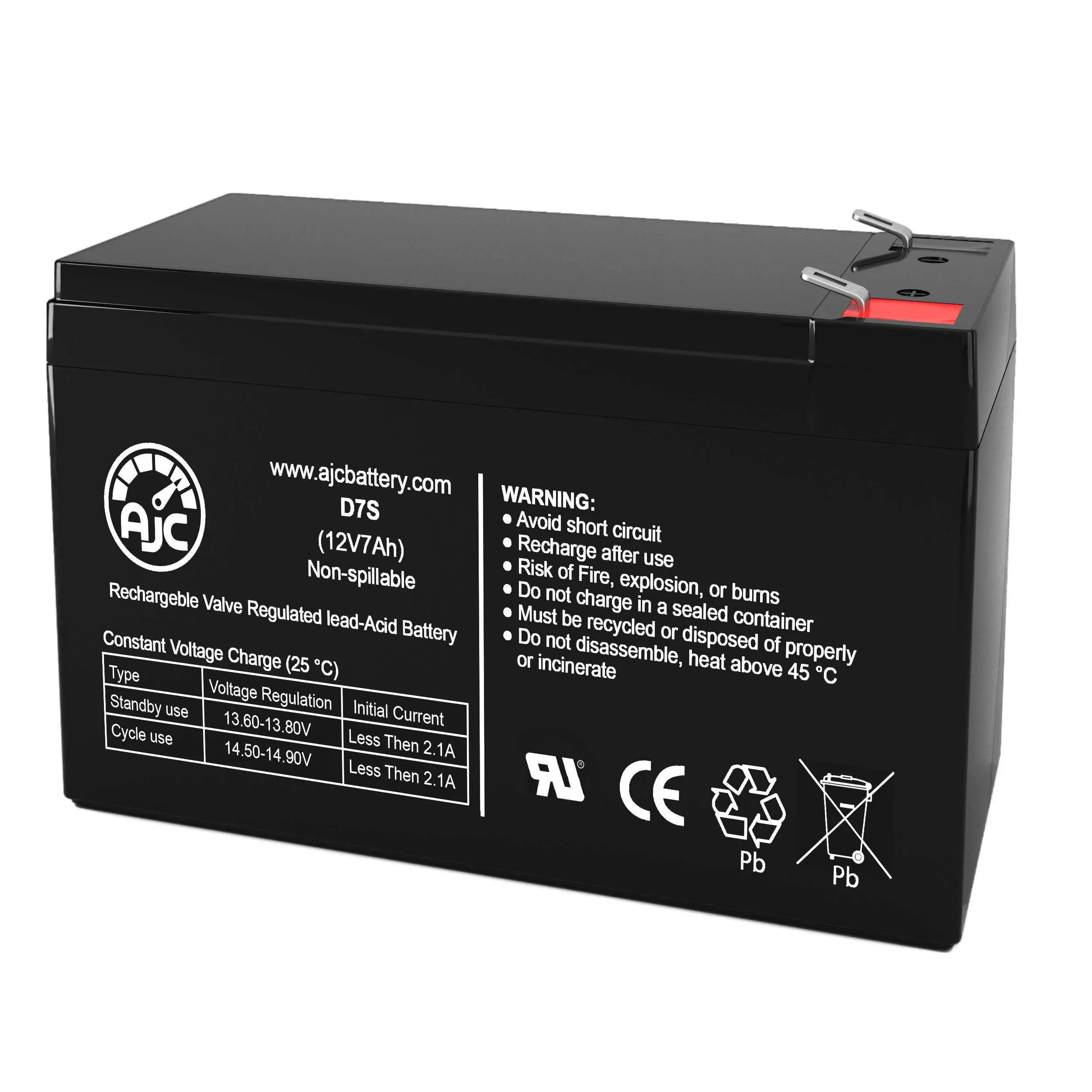 AJC Leoch LP12-7.0 12V 7Ah Sealed Lead Acid Battery AJC-D7S-V-0-191383