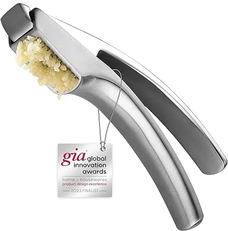 Garlic Press Stainless Steel with Two Detachable Handles for Fine &amp; Coarse Ga...