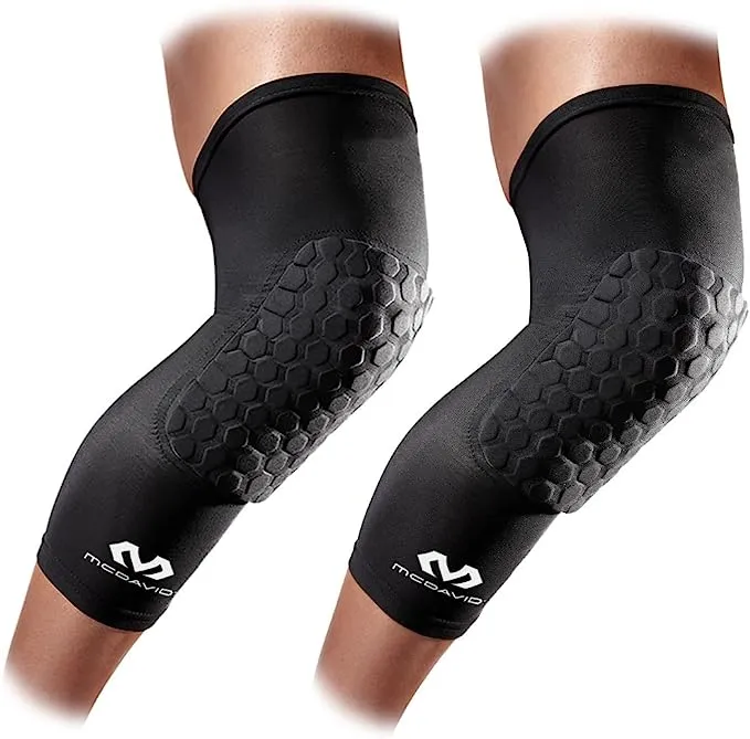 McDavid Hex Knee Compression Sleeves, Pull-On Padded Protection, Moisture Wicking (1 Pair)McDavid Hex Knee Compression Sleeves, Pull-O…