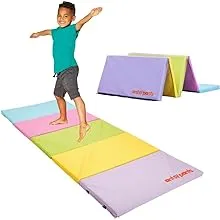 Antsy Pants Tumbling Mat – Gymnastics Mat, Easy to Clean, Sturdy, Foldable Tumbling Mat for Kids, Padded, Portable, Carrying Handle, Gymnastics Equipment for Activity Play