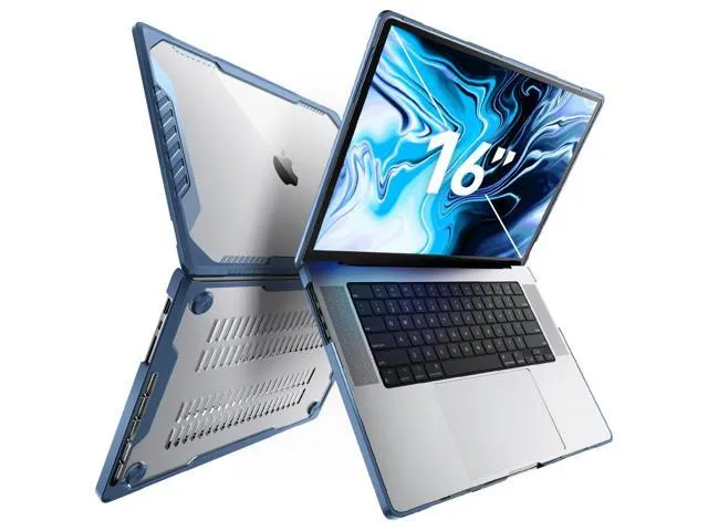 SUPCASE Unicorn Beetle Case for MacBook Pro 16 Inch M3 Pro/Max (2023) & M2 Pro/Max A2780 (2023) & M1 Pro/Max A2485 (2021), Dual Layer Hard Shell Protective Cover for MacBook Pro 16" (Azure)