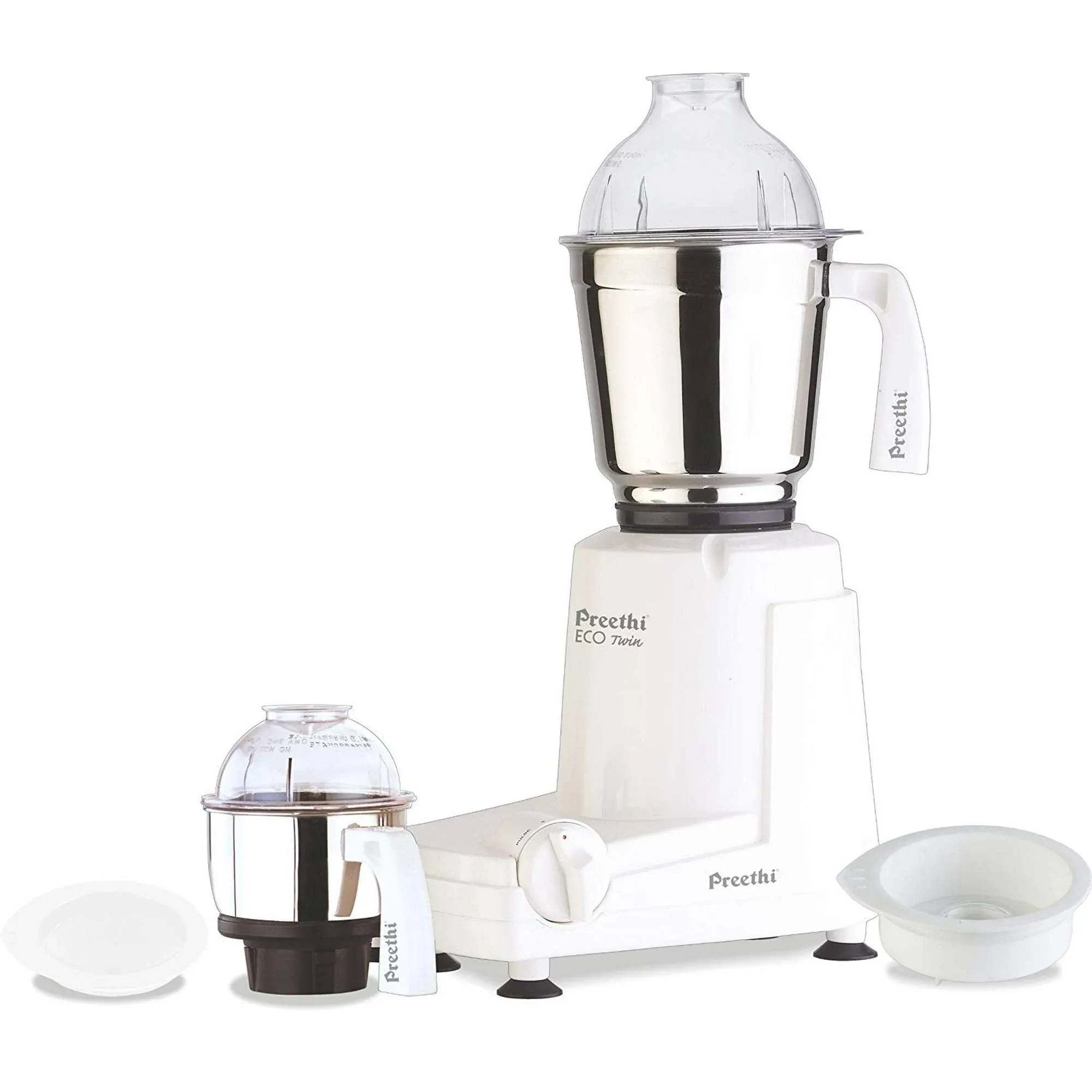 Preethi Eco Twin Jar Mixer Grinder, 550-Watt