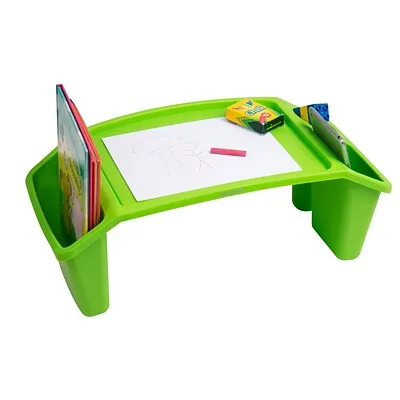 Mind Reader 10.75" x 22.25" Plastic Kids' Lap Desk Activity Tray, Green (KIDLAP-GRN)