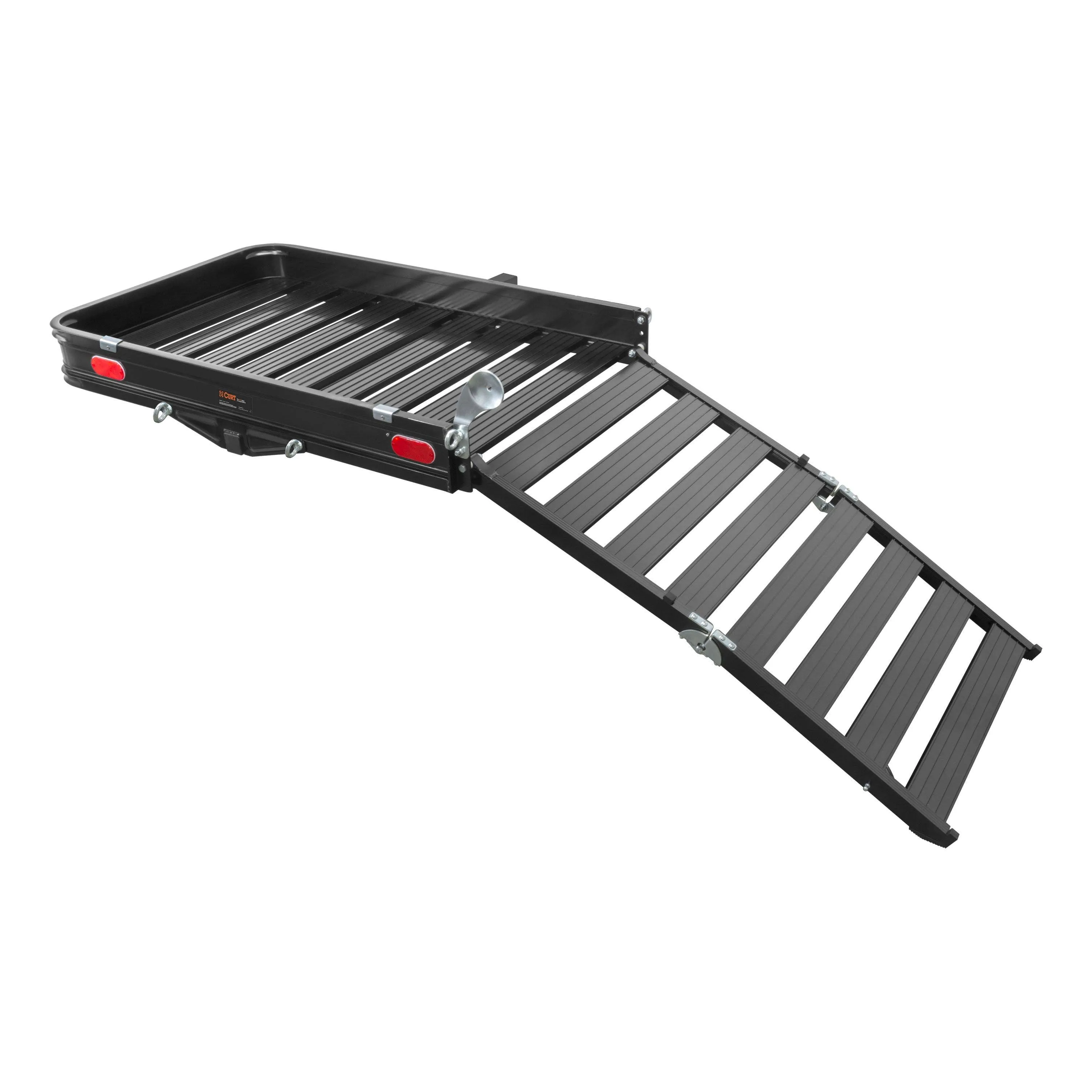 Curt 18112 Aluminum Hitch Cargo Carrier with Ramp