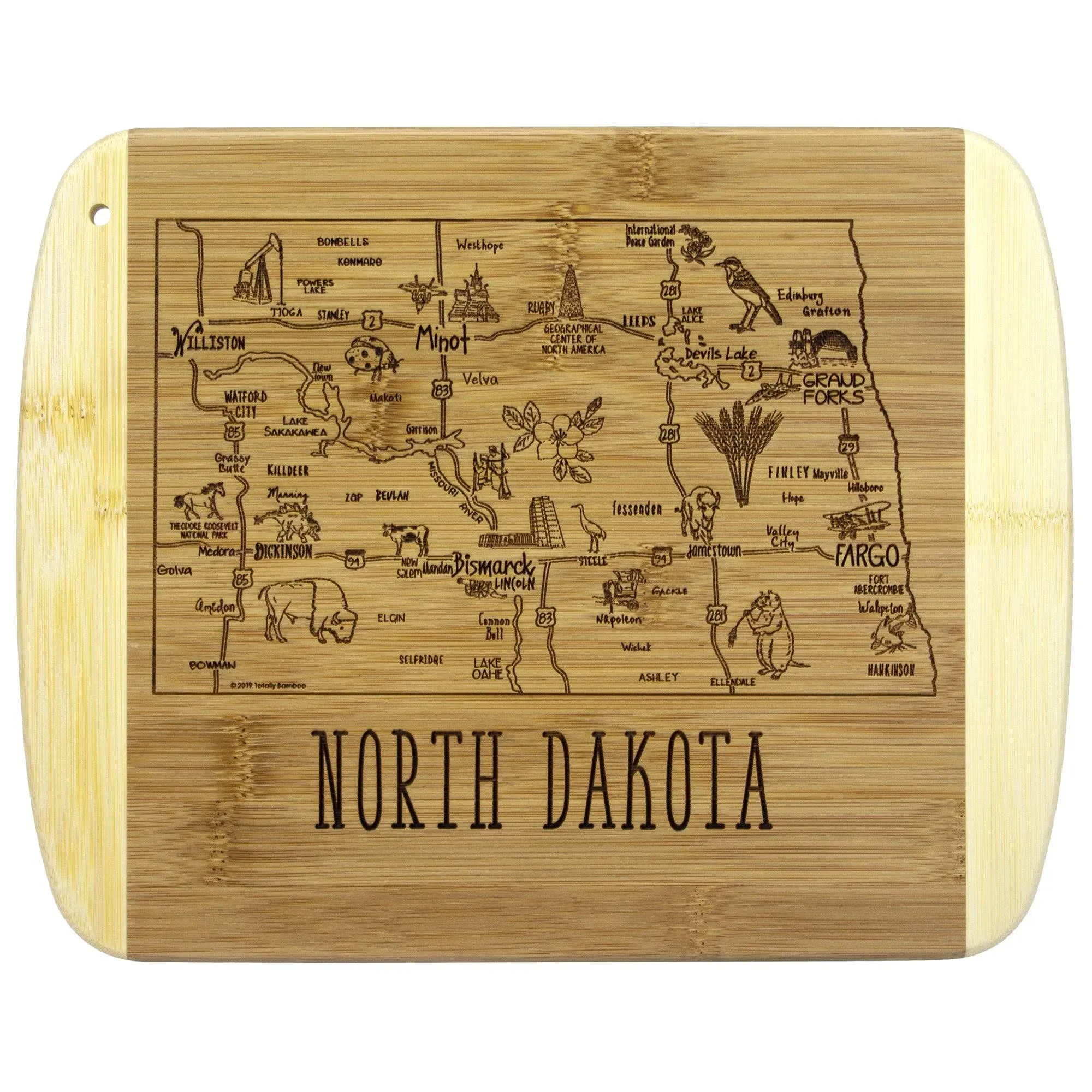 Totally Bamboo A Slice of Life Montana Bamboo Serving and Cutting Board