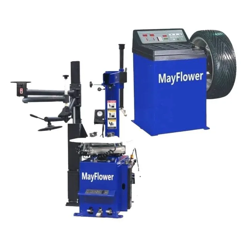 Mayflower - 1.5 HP Automatic Tire Changer Wheel Changers Machine Rim Balancer Combo 960 680 Bead Blaster / 1 Year Full Warranty