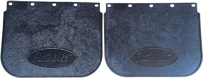 Peterbilt Motors 16" x 12" x 1/4" Rubber Black Front Semi Truck Mud Flaps-Set