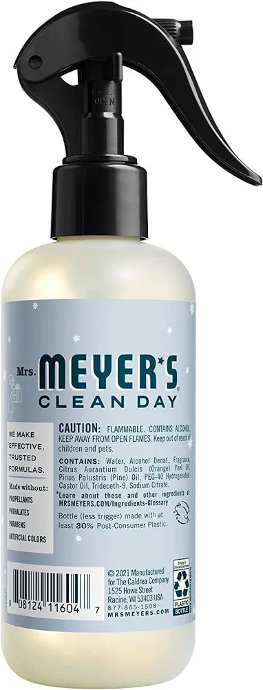 Mrs. Meyer's Clean Day Room and Air Freshener Spray, Non-Aerosol Spray Bottle Infused with Essential Oils, Limited Edition Snowdrop, 8 fl. oz - Pack