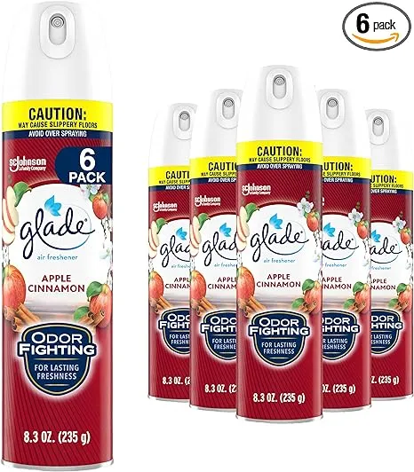 Glade Air Freshener Aerosol Spray - Apple Cinnamon - 8 oz - 2 pk