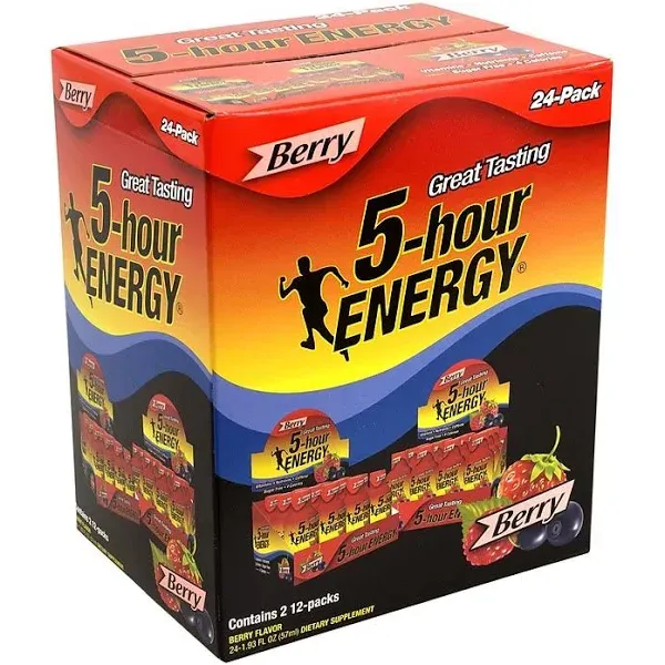 5-Hour Energy Shot, Regular Strength, Berry, 15 Count