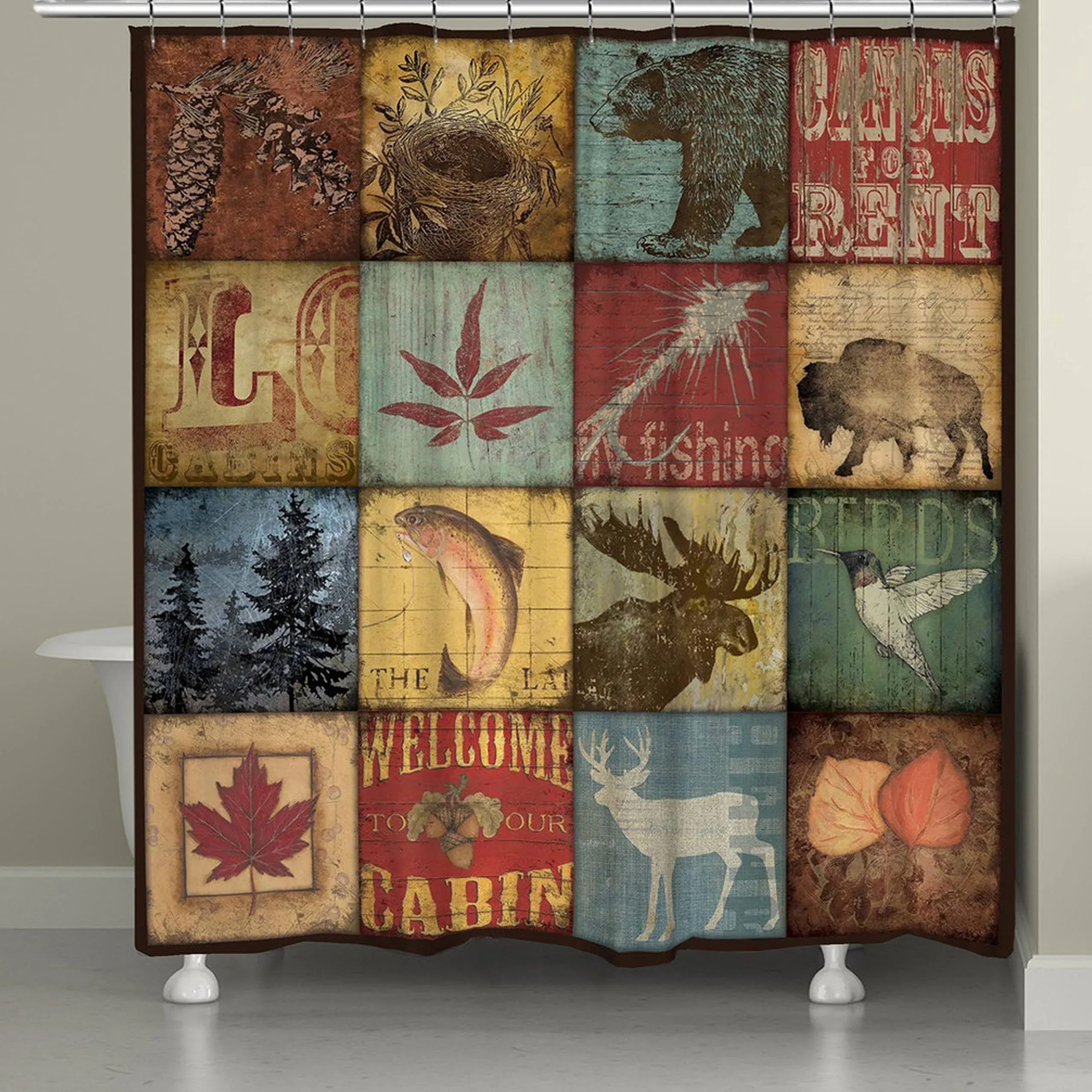 Woodland Lodge Shower Curtain