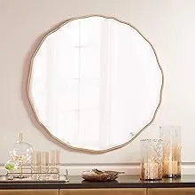 Noble Park Lissa Gold Waved Edge Wall Mirror